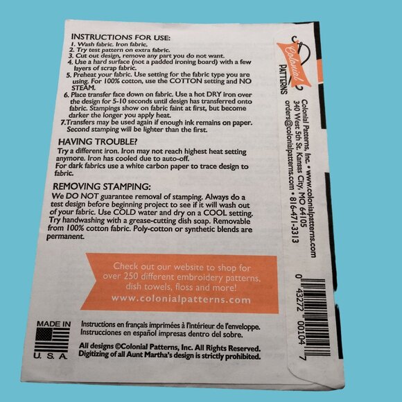 Aunt Marthas Windmills Embroidery Transfer Pattern 4000 Iron On - Picture 4 of 4